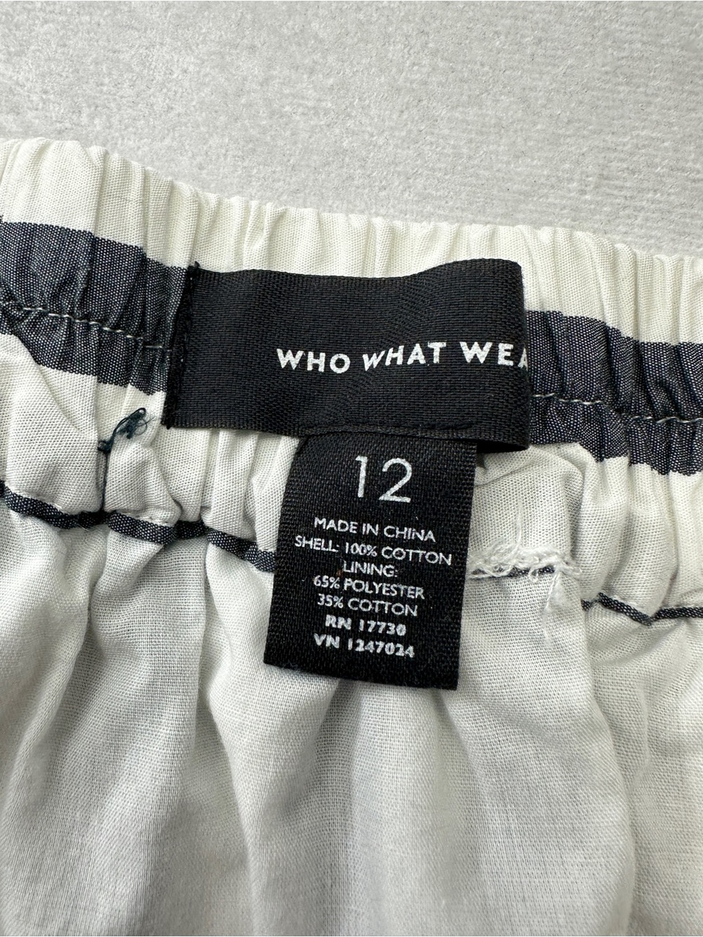 Who What Wear Striped Midi Skirt Pleated Ruffle Pockets Button Fly Beach 12 - Picture 2 of 11